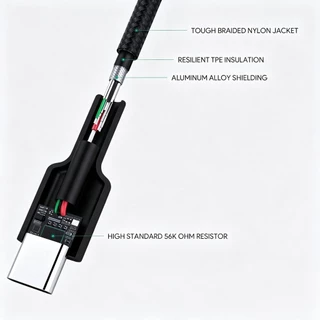 สายชาร์จเร็ว 100W USB A to Type C 3A Fast Charge & Data Cable สายชาร์จ Type C