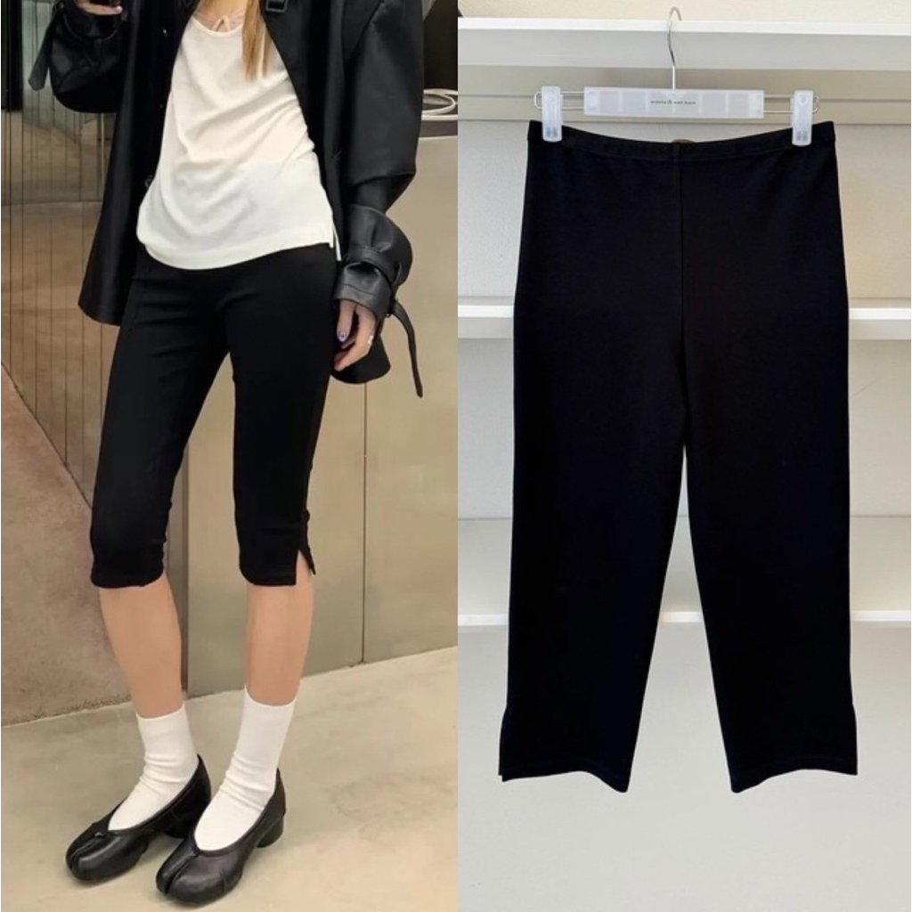 Korea Capri กางเกงคาปรี้ เนื้อผ้ายืด ผ้าหนากำลังดี เก็บหุ่น พรางหุ่น ผ้ายืดนุ่ม กระชับกำลังดี เก็บทรงสวย ไม่รัดอึดอัด