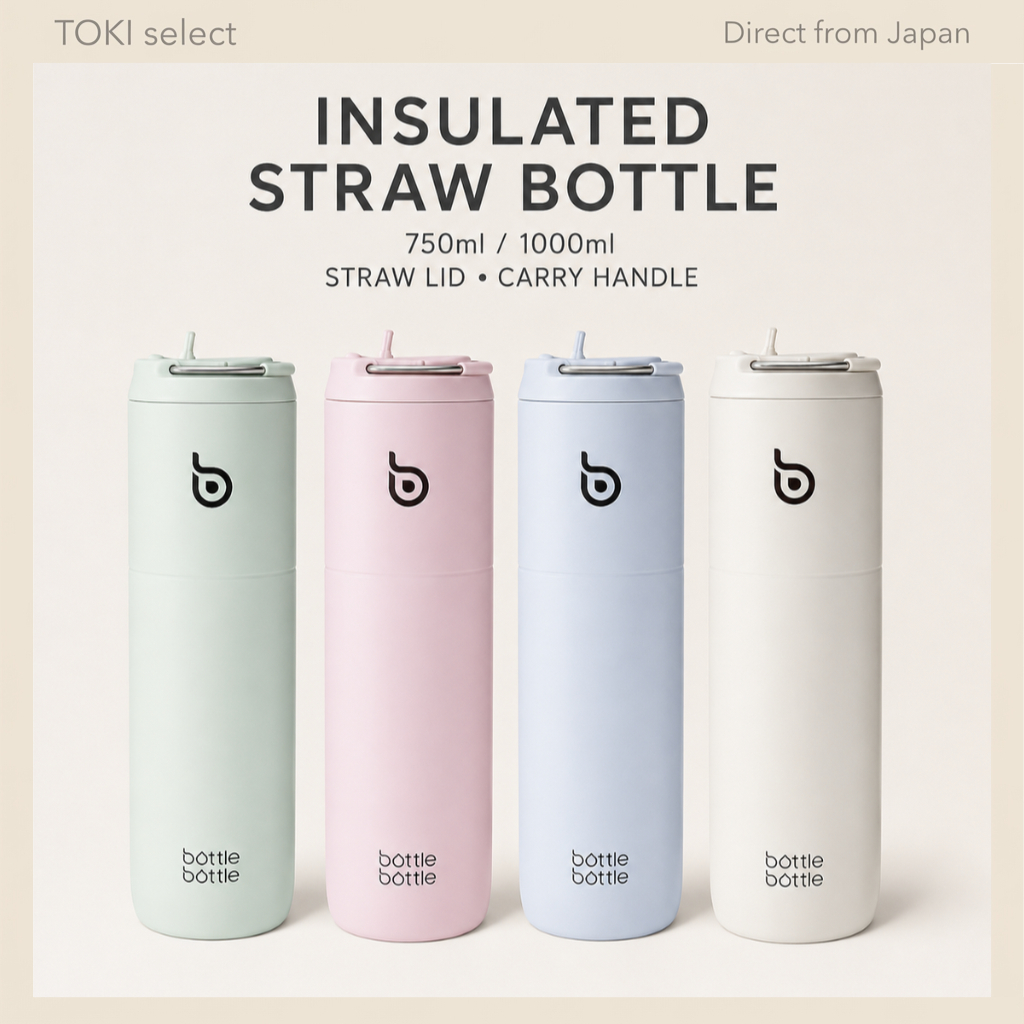 BOTTLE BOTTLE Vacuum Insulated Water Bottle with Straw Handle 750ml 1000ml Color Variation