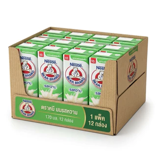 [3แพ็ค12กล่อง] Bear Brand UHT นมตราหมี ยูเอชที มีหลายรสชาติให้เลือก