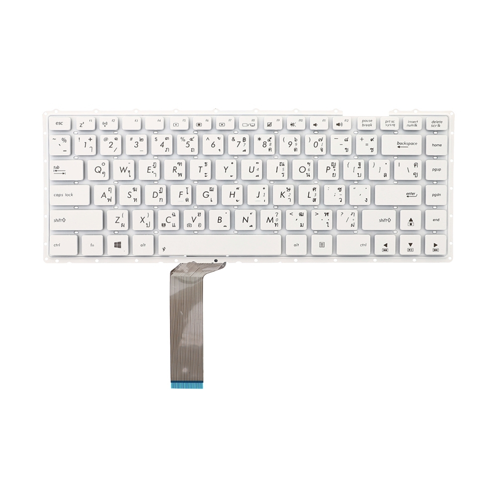 คีย์บอร์ด Asus K455L สีขาว ภาษาไทย/อังกฤษ (Keyboard Asus K455L White Thai/ENG Layout) อะไหล่โน๊ตบุ๊ค