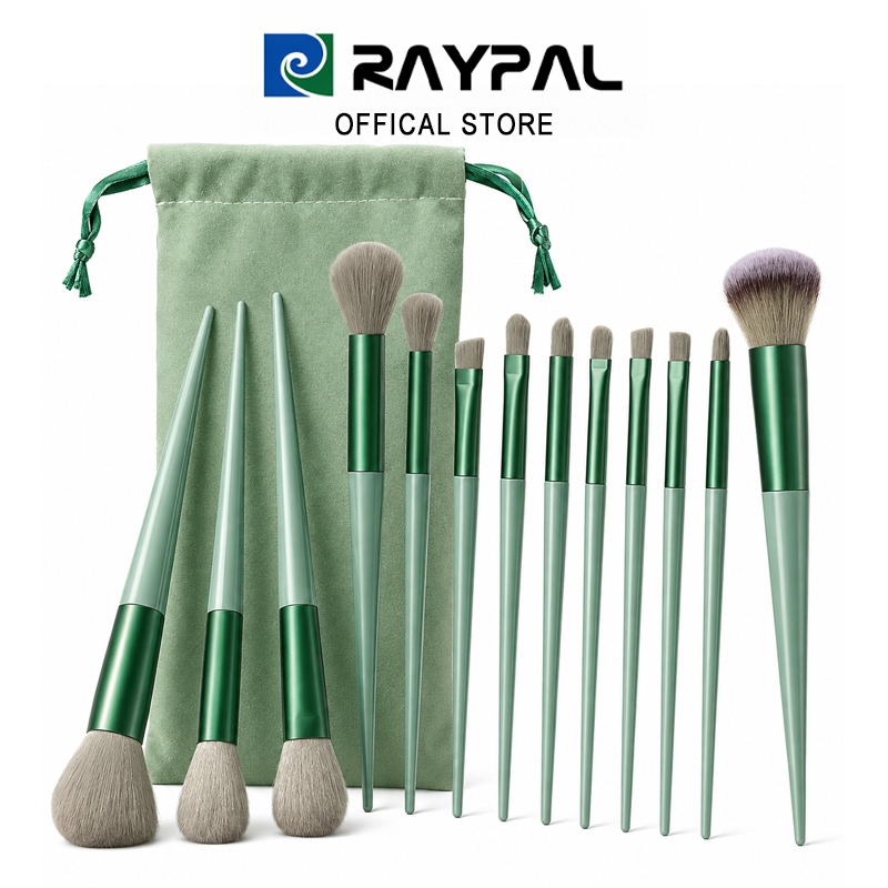 RAYPAL เซ็ตแปรงแต่งหน้า ​Fix​13 ชิ้น​พร้อมถุง แปรงไฮไลท์แปรงอายแชโดว์แปรงปัดแก้ม ราคาพิเศษพร้อมถุง NO:FIX13