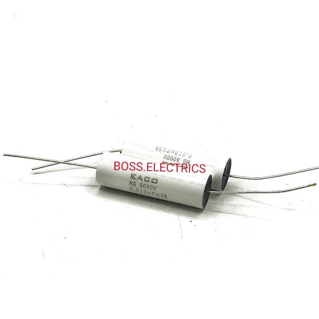 1ตัว 👉👉 C 0.01UF  8000VDC  EACO CAPACITOR DC  8KV คาปาซิเตอร์หางหนู DC8000V  0.01MF