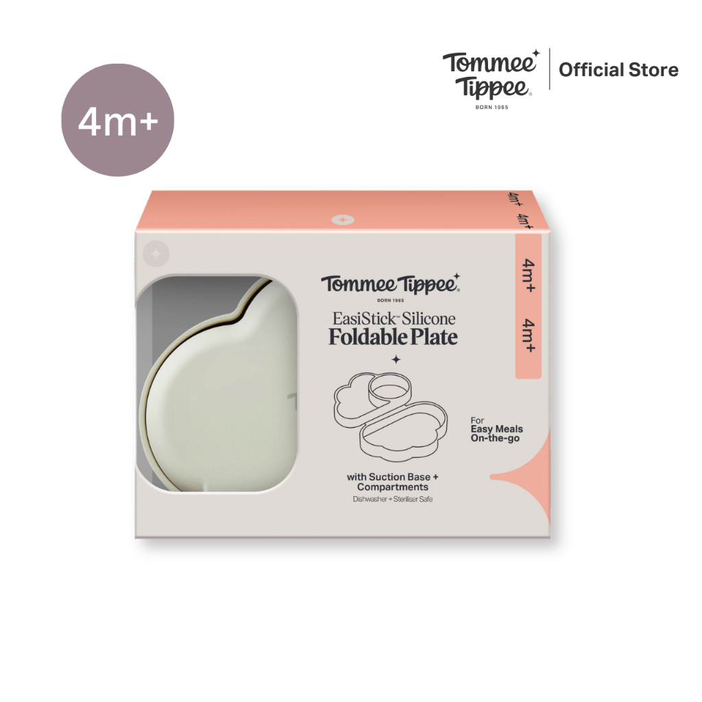 Tommee Tippee จานซิลิโคนพับได้ สำหรับเด็กวัยหัดทาน 4 เดือน รูปที่ 9