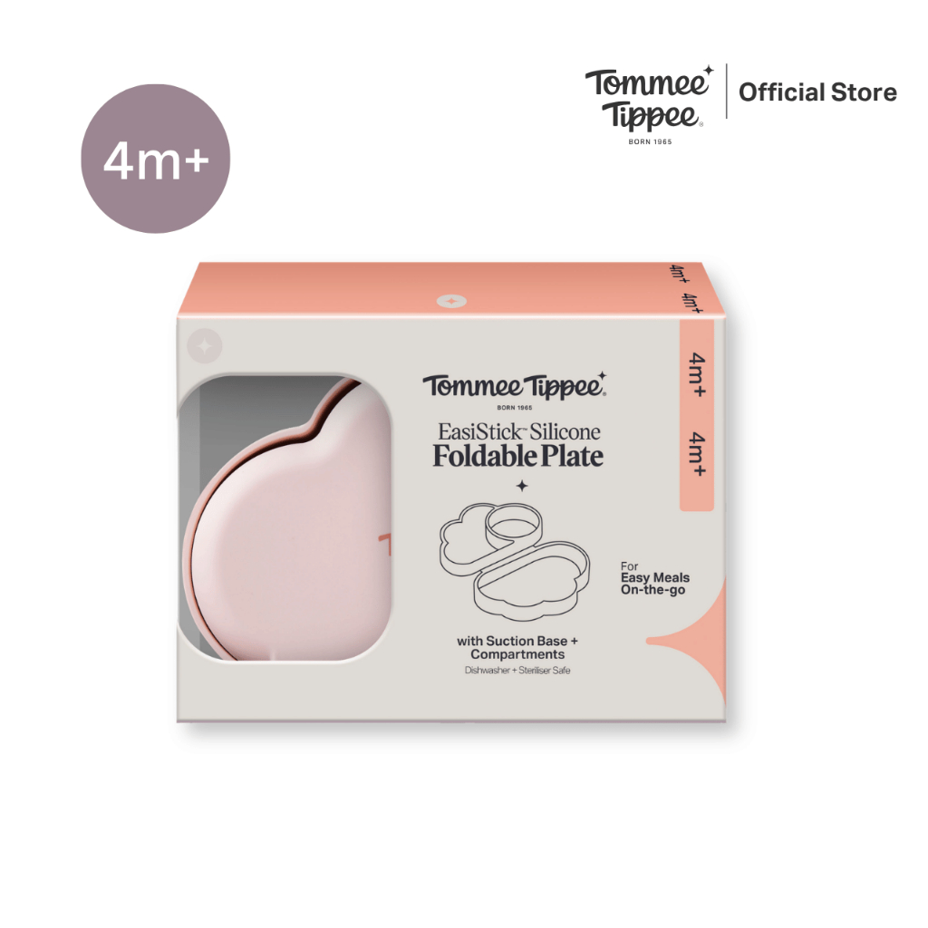 Tommee Tippee จานซิลิโคนพับได้ สำหรับเด็กวัยหัดทาน 4 เดือน รูปที่ 8