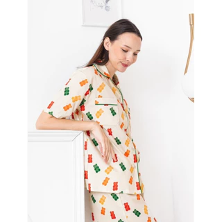 Jelly bear autumn set แขนสั้น ขายาว ชุดนอนโนบรา Call it a day