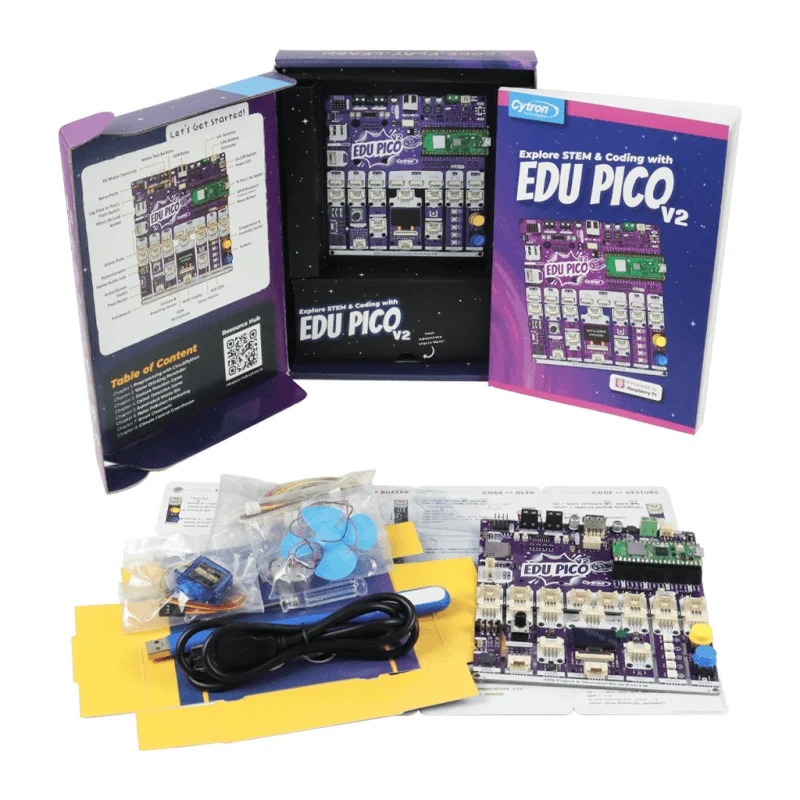 EDU PICO 2 Project & Innovation Kit for Pico 2W ชุดทดลองและพัฒนาโปรเจกต์สำหรับ Raspberry Pi Pico 2 W