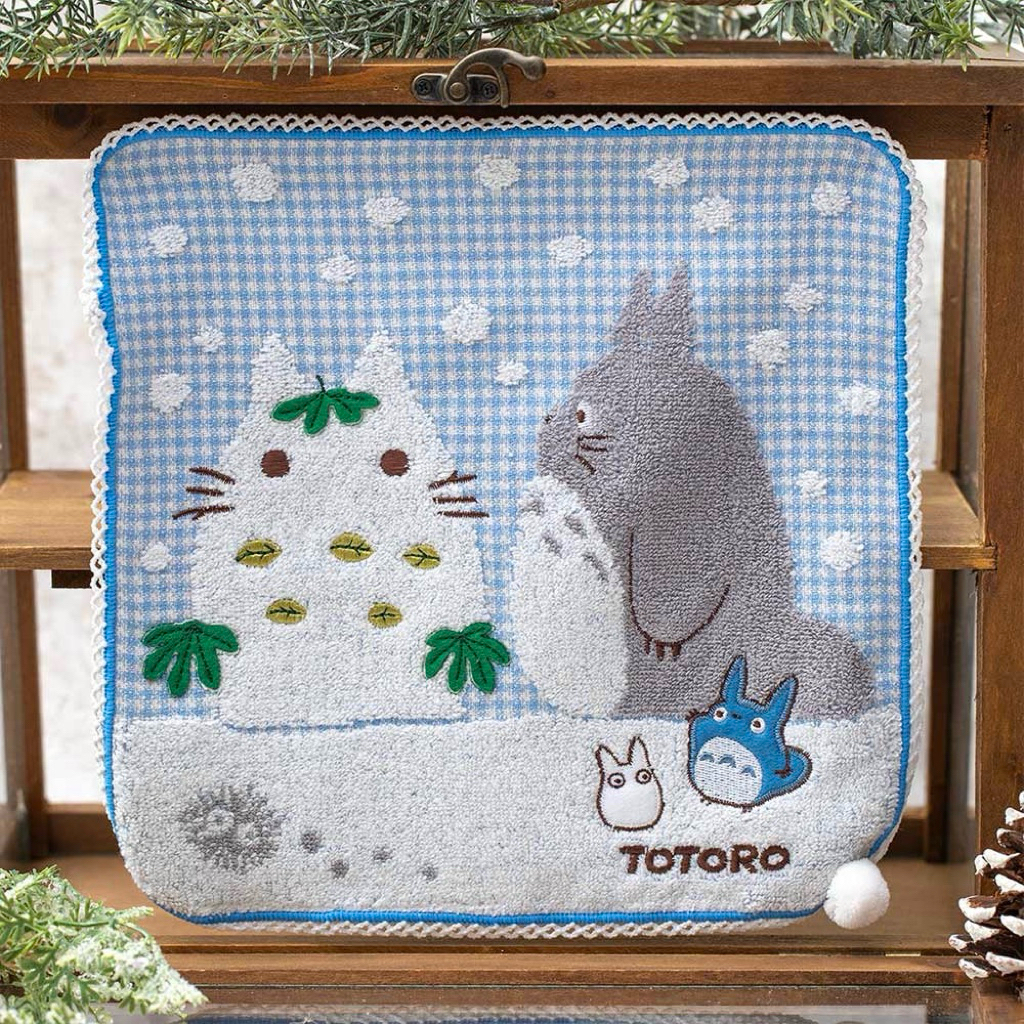 ผ้าเช็ดหน้า ผ้าขนหนู สตูดิโอ จิบลิ ของลิขสิทธิ์ %จากshop พร้อมส่ง โตโตโร่ Totoro โทโทโร่ Jiji จีจิ Studio Ghibli