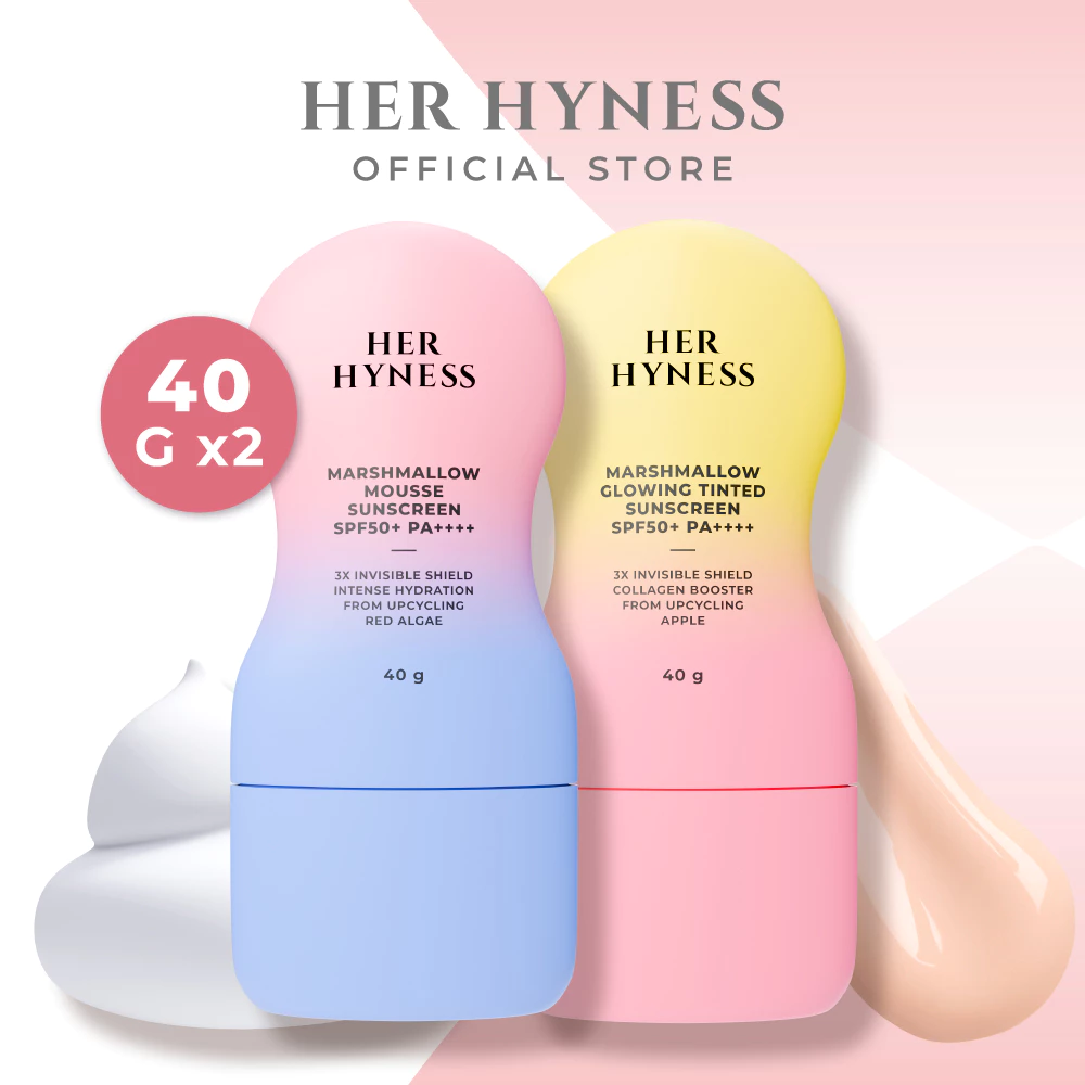 HER HYNESS MARSHMALLOW SUNSCREEN DUO คละสูตร กันแดดมาร์ชเมลโลว์ 2 ชิ้น