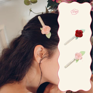 พร้อมส่ง VARY MUCH กิ๊บติดผม Vintage Rose Design VARYMUCH by VARYWELL 8 CM (1 pcs) แพคเกจถุงผ้าไหมแก้ว