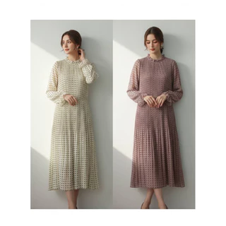 ชุดพลีท50ลาย Pleat Dressชุดพลีทลายดอกไม้ งานนำเข้า เดรสพลีทผ้าชีฟองลายดอกไม้ มีเชือกผูกเอว ชุดคลุมท้องแฟชั่น ชุดคลุมท้อง