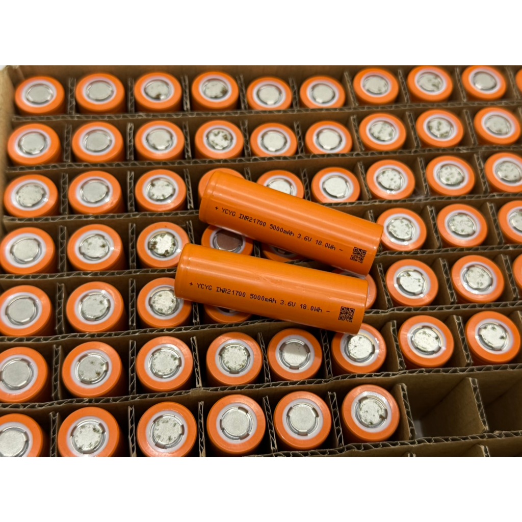 ถ่าน 21700 YCYG 5000mAh 5C 25A ค่าCแท้ IR 10-13 mΩ แบตสว่านไร้สาย แบตลำโพงบลูทูธ แบตจักรยานไฟฟ้า