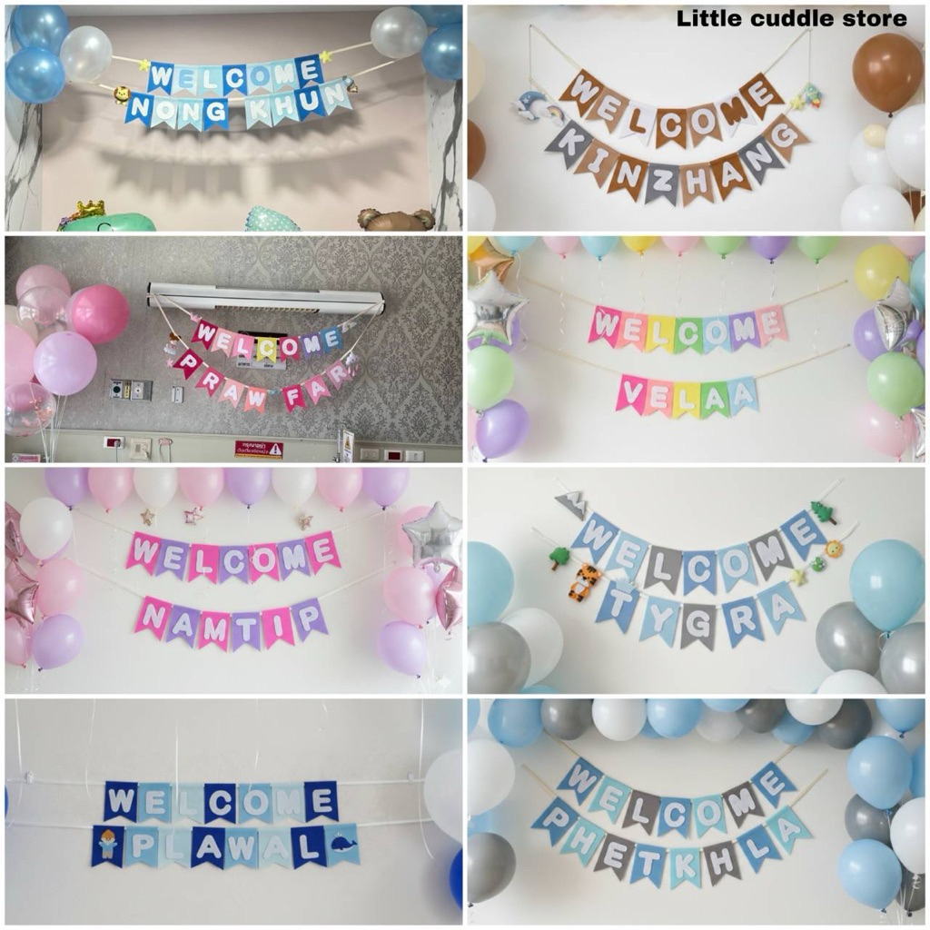 ธงประดับธงผ้าสักหลาด แผ่นละ 19 บาท (Felt Flag Banner - 19 THB per piece)