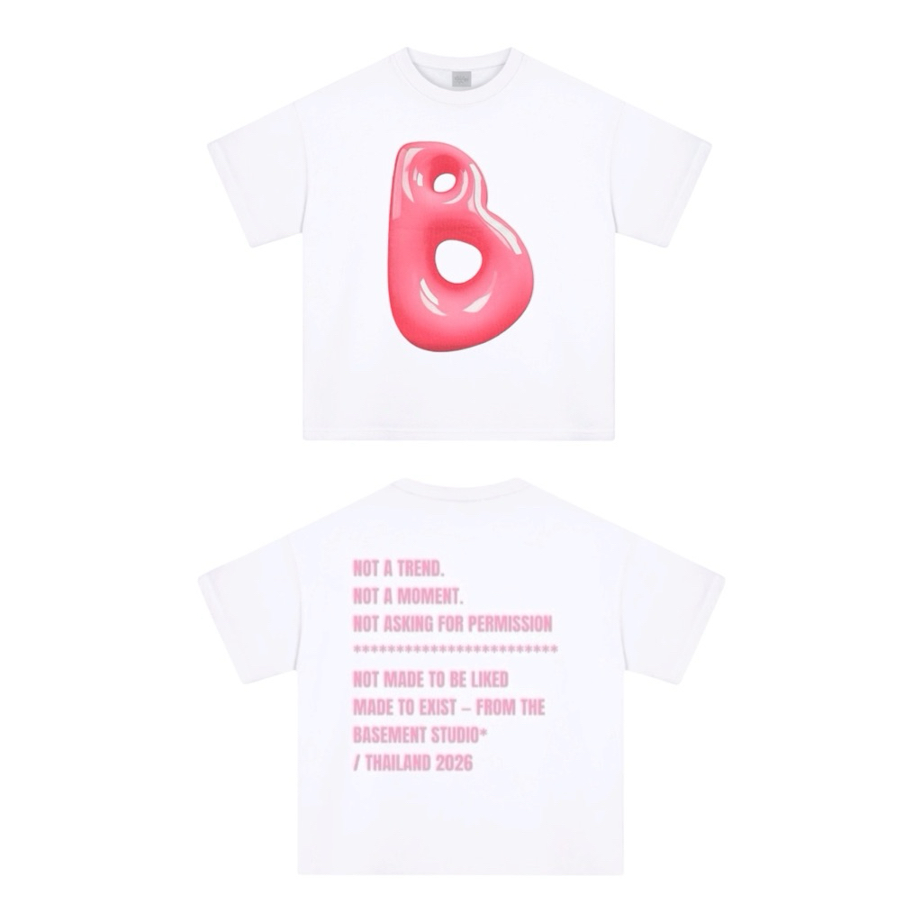 BASEMENT BUBBLE B. T-SHIRT (White)