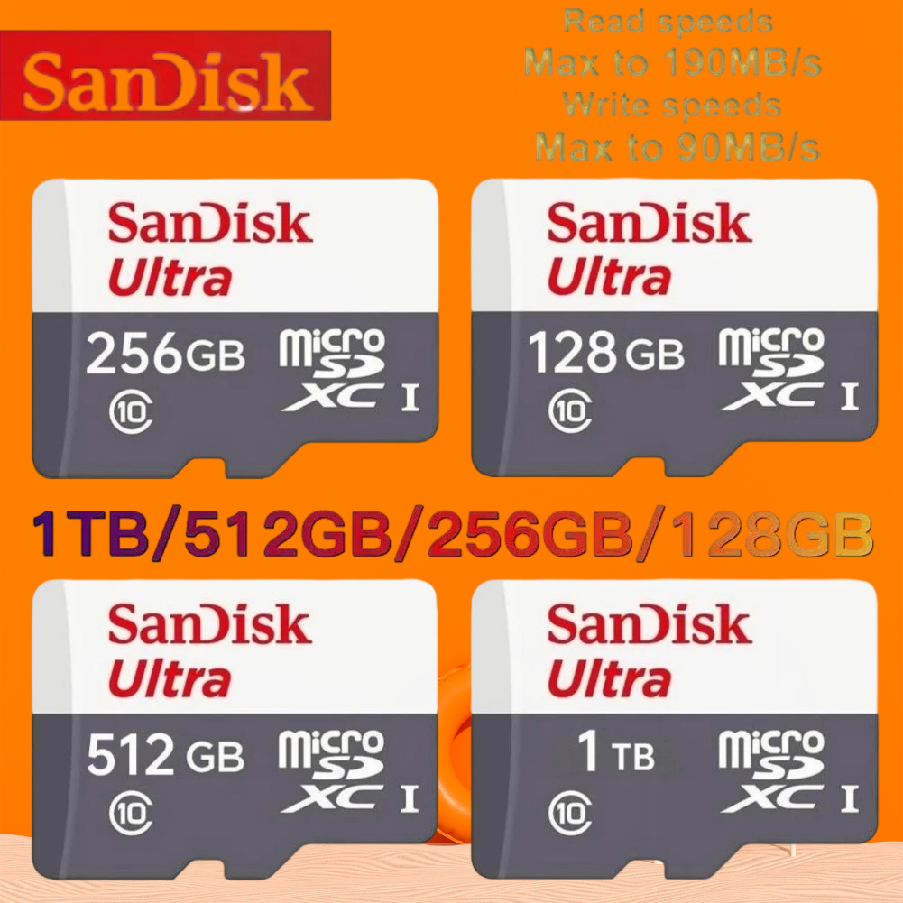 SanDisk Ultra Micro SDcard Class10 32GB 64GB 128GB SDSQUNR เมมโมรี่การ์ด กล้องวงจรปิดไร้สาย TF Card