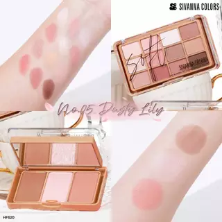 HF620 SIVANNA COLORS SOFT BLURRING 12/3 COLOR DOUBLE EYE PALETTE