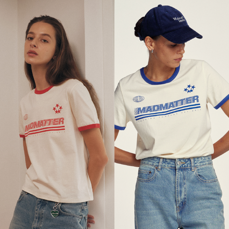 Madmatter - Sport Ringer Tee เสื้อยืดวินเทจ คอกลม