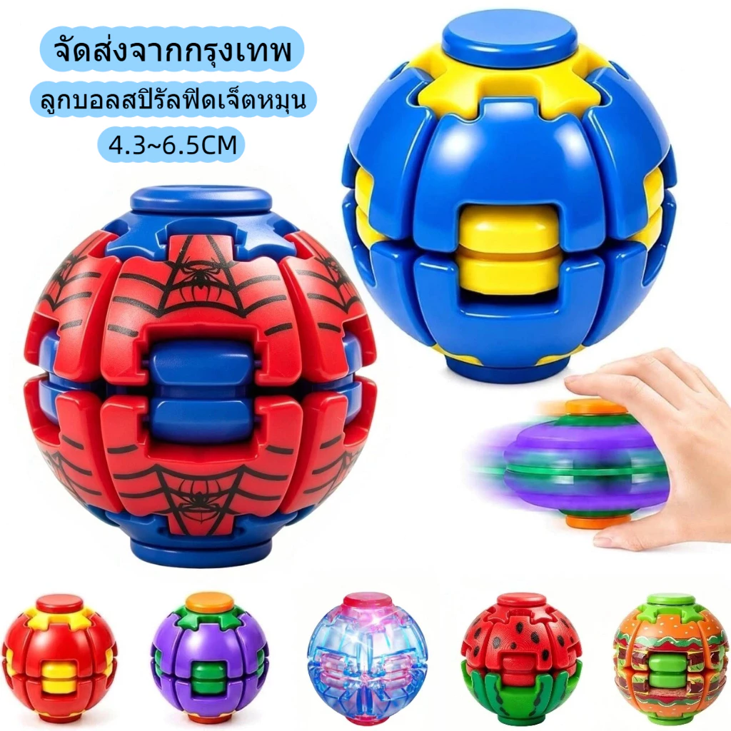 ลูกบอลสปิรัลฟิดเจ็ตหมุน ได้ ของเล่นคลายเครียดสำหรับนิ้ว ของขวัญ สำหรับเด็ก ฟิดเจ็ตสปินเนอร์
