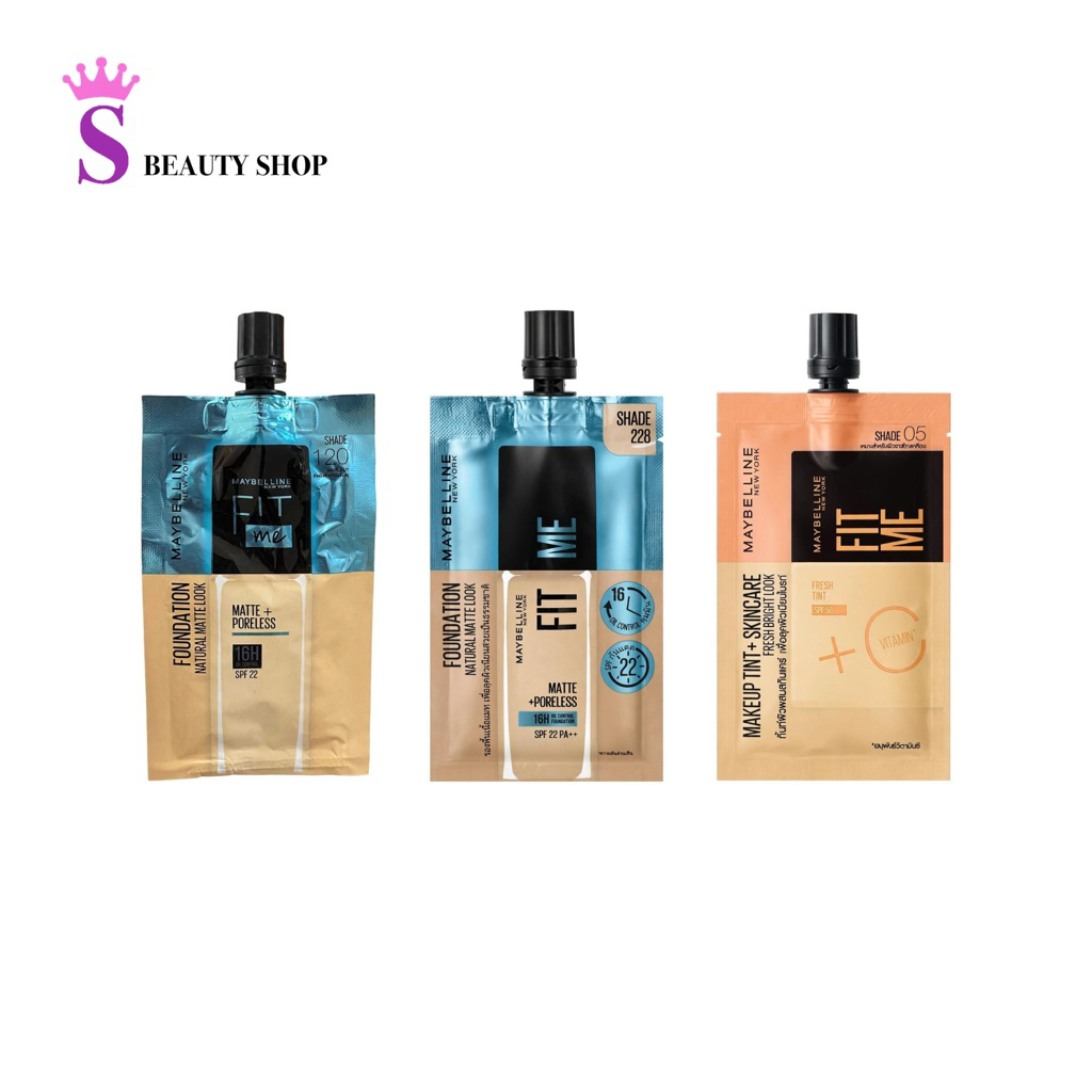 [ซอง] เมย์เบลลีน MAYBELLINE FIT ME FRESH TINT/FIT ME MATTE+PORELESS FOUNDATION