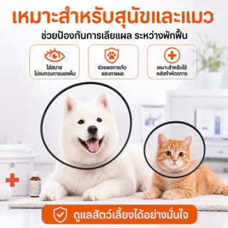 PETWELL ปลอกคอกันเลีย ลำโพงกันเลีย คอลล่ากันเลีย สัตว์เลี้ยง สุนัข หมา แมว คอลล่าแมว คอลล่าหมา