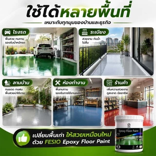 ShieldPro สีทาพื้นปูน 1kg สีเหลืองเงาเด่นชัด สูตรสะท้อนแสง ทาเส้นความปลอดภัย ช่องจอดรถ ยึดเกาะแน่น แถมฟรีอุปกรณ์