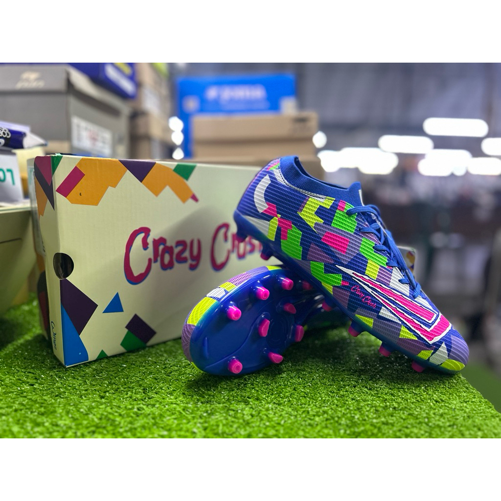 {รับประกันสินค้าของแท้100%} รองเท้าฟุตบอลสตั๊ด Wingz Mugen Crazy Crush New Color 2026 (สีน้ำเงิน)