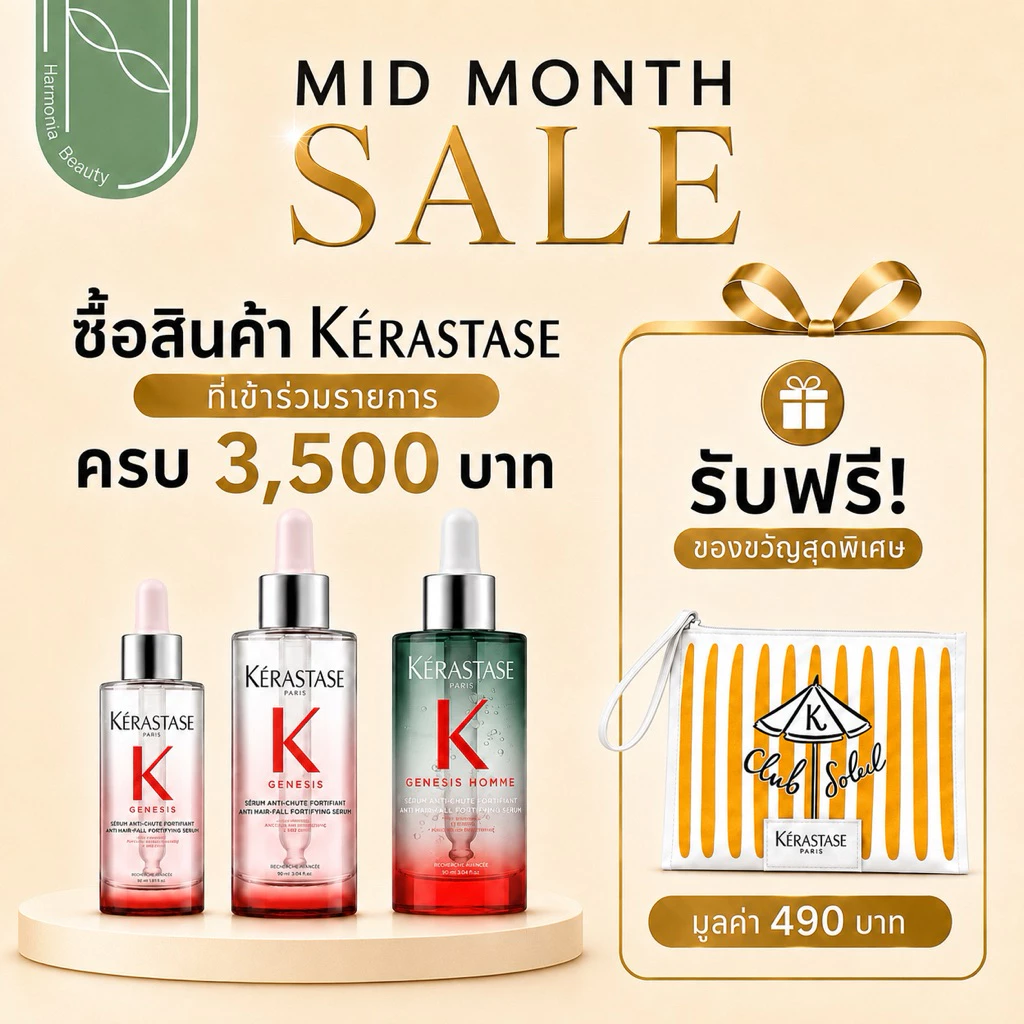 Kerastase Genesis Serum 90 ml. / 30 ml. เซรั่มเจเนซิส ลดการขาดหลุดร่วง ปริมาณ 90 มล. / 30 มล.