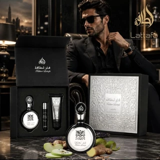 Fakhar Black Silver EDP By lattafa 100ml ของแท้💯