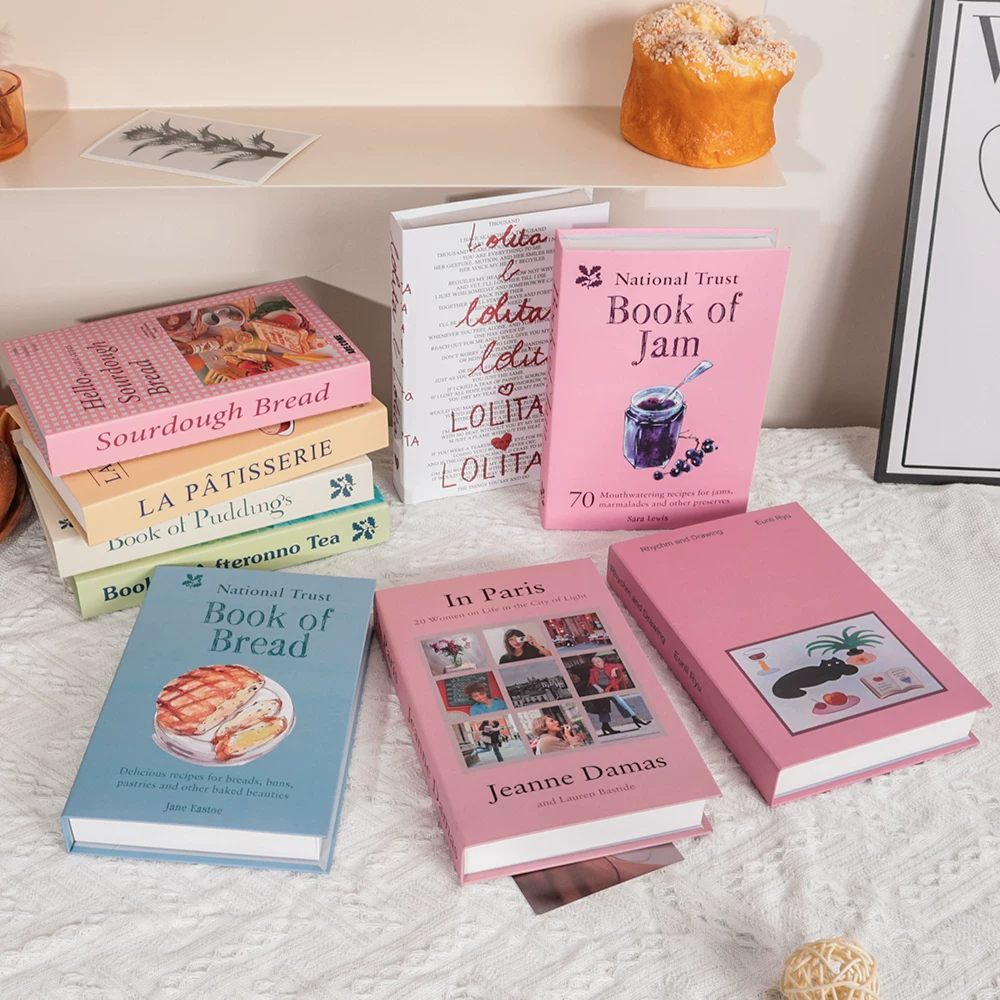 จัดส่งทันที หนังสือปลอม ชุด 5 ชิ้น พร็อพถ่ายรูป Ins หนังสือตั้งโชว์ หนังสือปลอมตกแต่งบ้าน ลวดลายสวยงามคมชัดเหมือนจริ