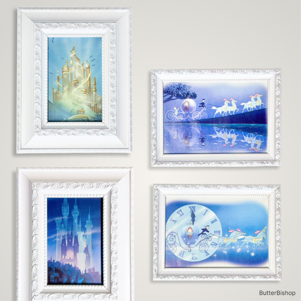 (พร้อมส่ง) ภาพพร้อมกรอบ — [set B] เจ้าหญิง ดิสนีย์ ปราสาท + ฉาก Disney Princesses Castles & Scenescapes ลิขสิทธิ์แท้