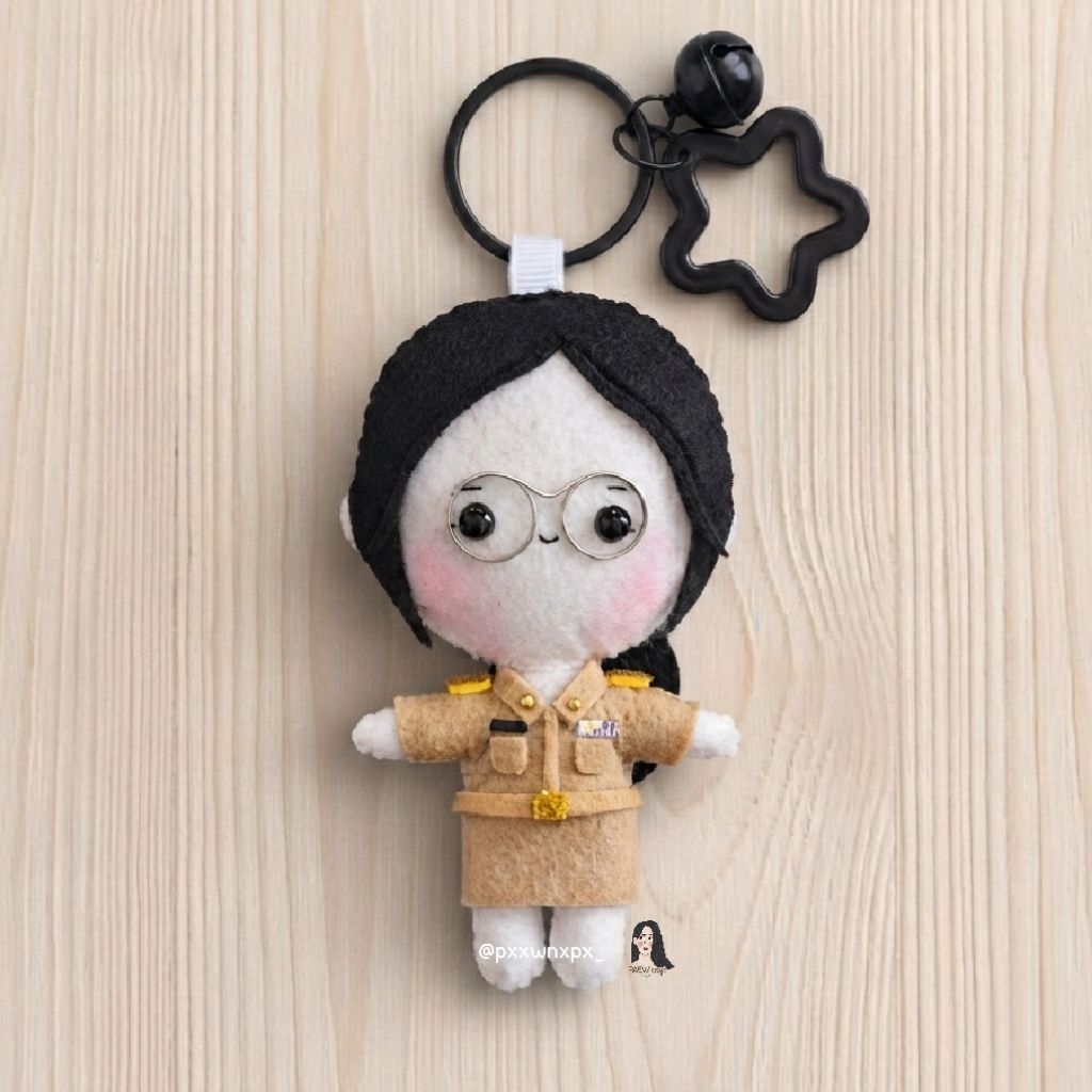 พวงกุญแจตุ๊กตาคุณครู(ผู้หญิง) Size S.(8-10 cm.)