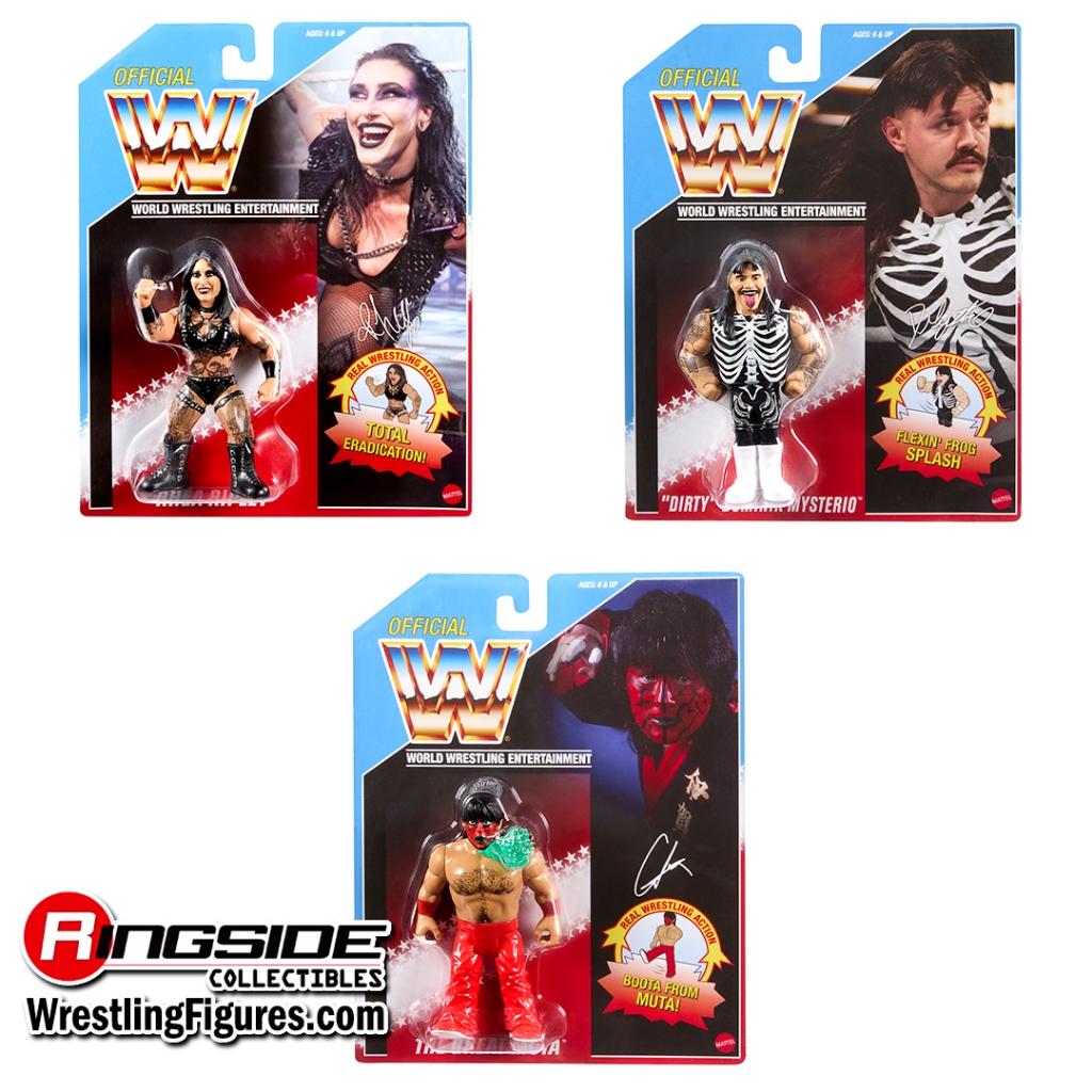 WWE 2026 Retros (Wave 3) Ringside Exclusive (Dominik Mysterio, Rhea Ripley & Great Muta with Mist)