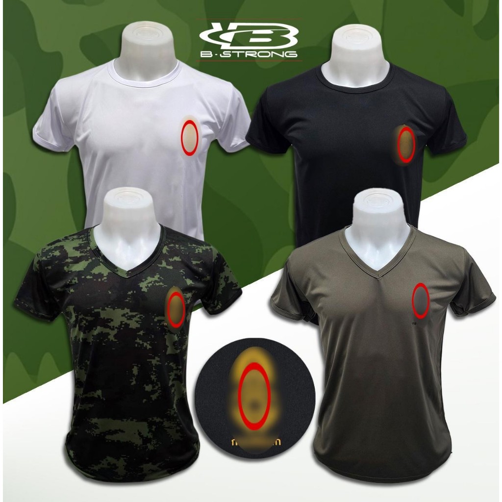 (บก) เสื้อซับใน เสื้อรองใน คอกลม - คอวี ผ้าไมโครระบายอากาศ แห้งเร็ว ทนทาน ไม่หด ผลิตในไทย B-Strong
