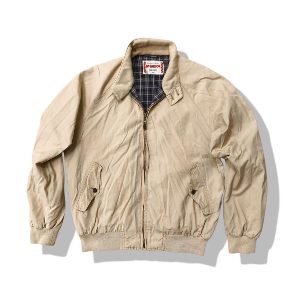 Mcgregor Tan Brown Harrington Jacket(M) มือสอง รอบอก 46”