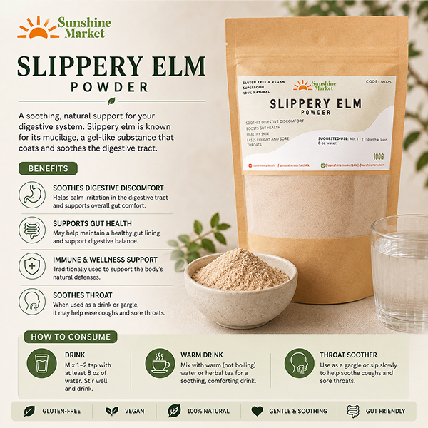 Morlife Organic Slippery Elm Powder | มอร์ไลฟ์ ออร์แกนิก สลิปเปอร์รี เอล์ม ผง 100 กรัม