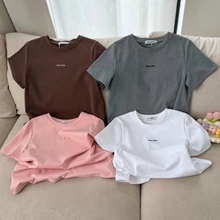 SISSY : เสื้อยืดคอกลมแขนสั้น (S–L) ทรงเบสิคปักโลโก้มินิมอล ใส่สบาย ใส่ได้ทุกวัน
