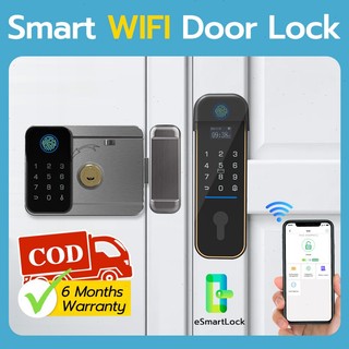 ล็อคประตูแบบดิจิทัลอัจฉริยะ WIFI รองรับรหัสผ่านสองด้าน พร้อม WiFi กันน้ำสำหรับใช้งานภายนอกอาคาร พร้อมฝาครอบกันน้ำ 2 ชิ้น