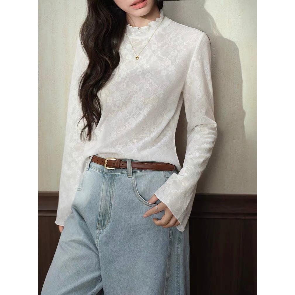 [Preorder] KUOSE : Lace Long Sleeve Top