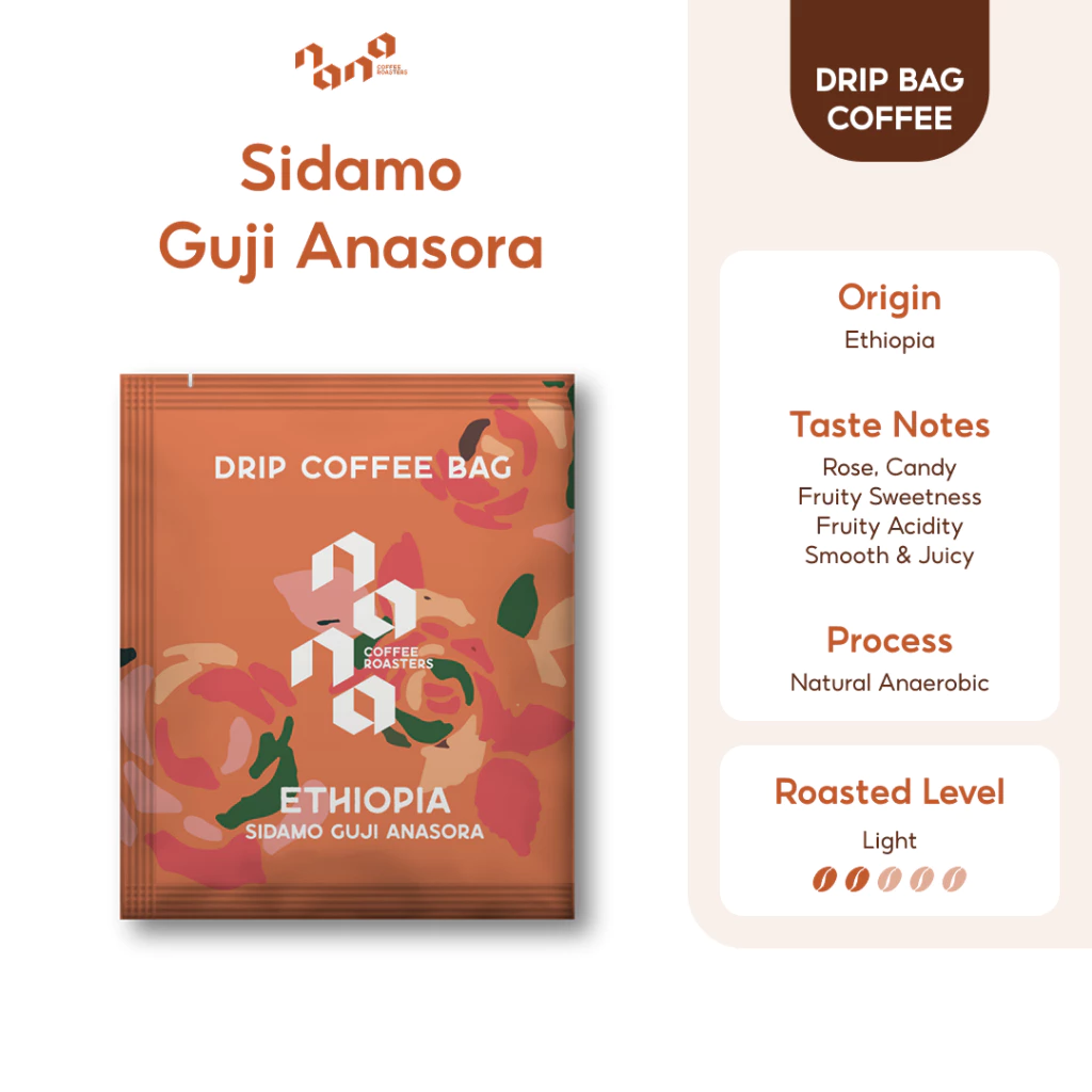 กาแฟคั่วอ่อน Drip Bag - Ethiopia Sidamo Guji Anasora by Nana Coffee Roasters