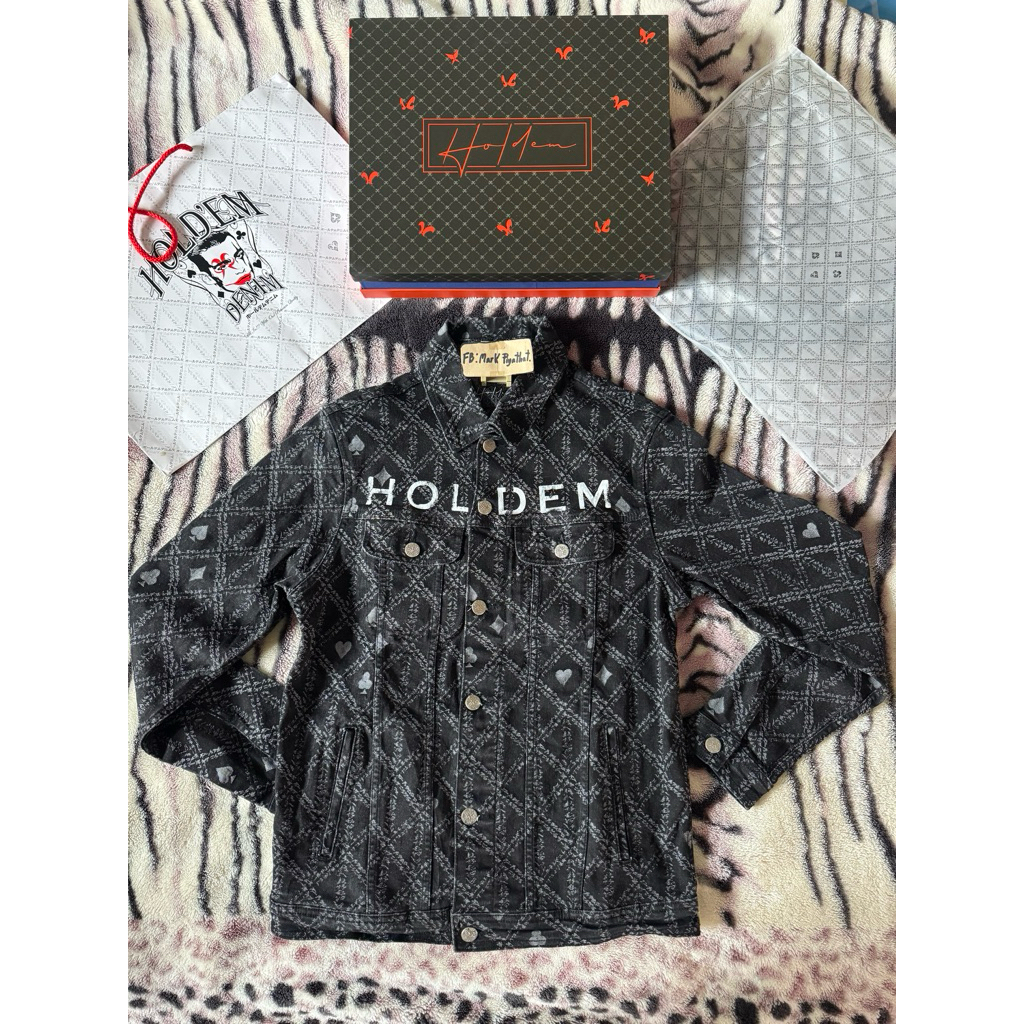 Hold‘em Black H8 Casino Monogram denim jacket ของแท้ ✅
