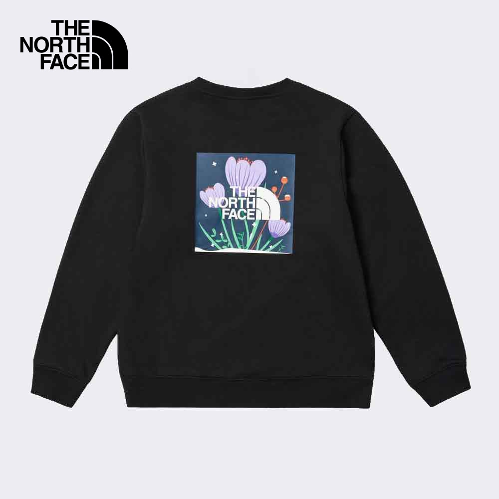 THE NORTH FACE WOMEN FLOWER CREW GRAPHIC(ดูตารางไซส์ ASIA/AP) - TNF BLACK เสื้อสเวตเตอร์ ผู้หญิง