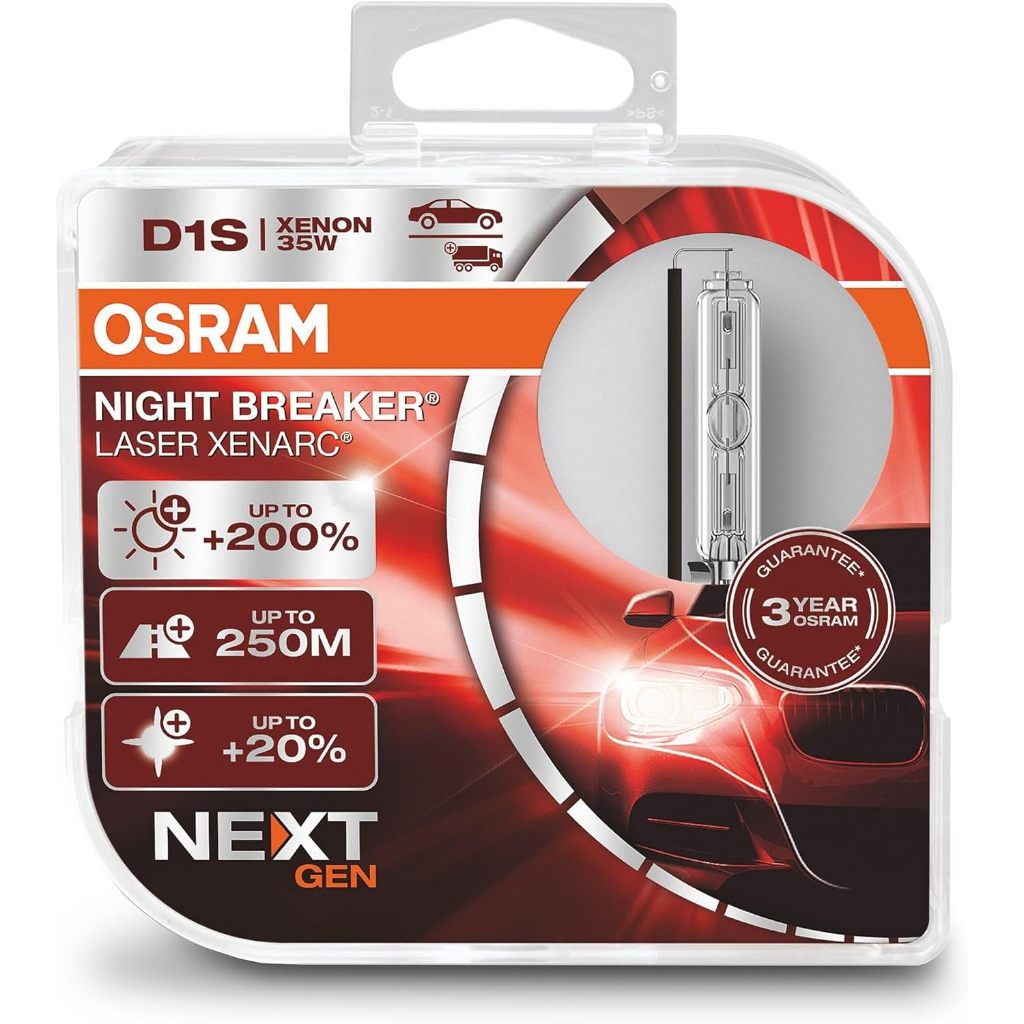 OSRAM หลอดไฟซีนอน OSRAM XENARC NIGHT BREAKER LASER  ขั้ว D1S, D2S, D3S