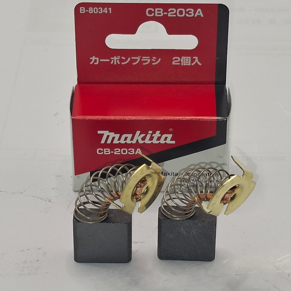 Makita แปรงถ่านเครื่องมือไฟฟ้า มากีต้า CB-203 ใช้กับไฟเบอร์ รุ่น MT243 MT241 2414NB สกัด HM1306 เร้าเตอร์ MT362