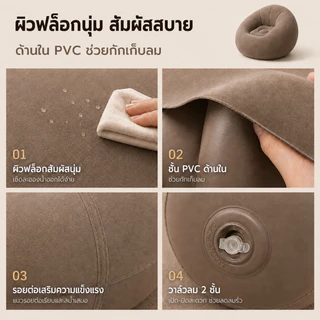 โซฟาเป่าลม 1 ที่นั่ง เก้าอี้เป่าลม พับเก็บง่าย พกพาสะดวก แถมปั๊มลมฟรี สำหรับบ้านและแคมปิ้ง 108×108×65 ซม.