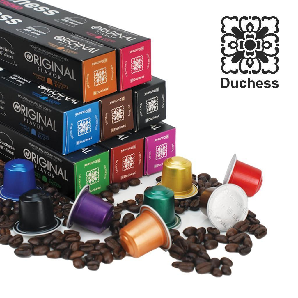 Duchess Coffee Capsule 1 กล่อง 10 แคปซูล มี 15 รสชาติ กาแฟแคปซูล ใช้ได้กับเครื่องระบบ Nespresso เท่านั้น