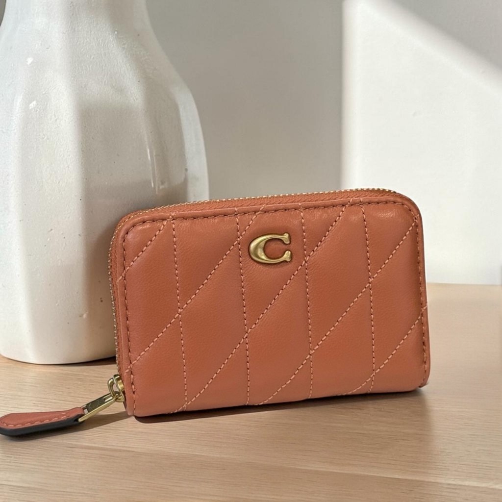 COACH กระเป๋าใส่บัตร รุ่น Small Zip Around Card Case //Essential Small Zip (งานShop) มีสีให้เลือก