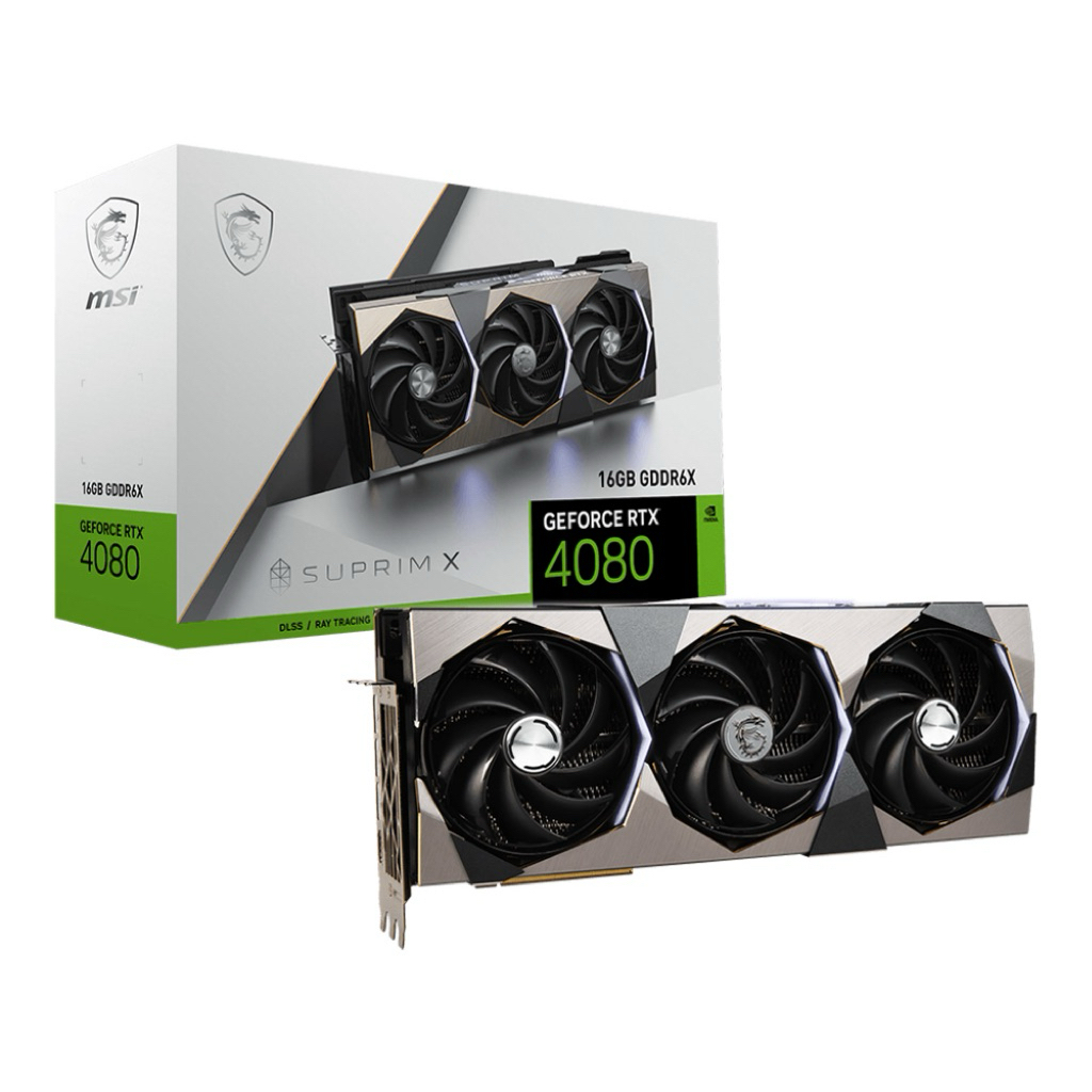 MSI GEFORCE RTX 4080 16GB SUPRIM X - 16GB GDDR6X ประกันหมดแล้ว ประกันของให้10วัน เทส3dmark furmark ผ