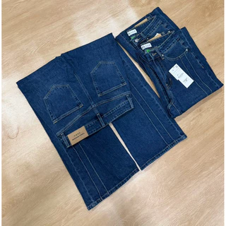 ZARA wide leg jeans กางเกงยีนส์สีฟอก เอวสูง เอวยืด ผ้ายืดนิดๆ งานสวย