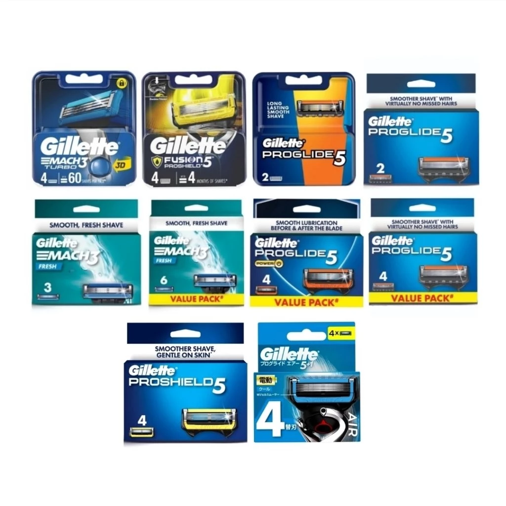 Gillette Blades (Match3Turbo/Fusion5 Proshield/Mach3 Fresh/Proglide5/Proglide5 Power/ProShield5/Proglide Power Air)