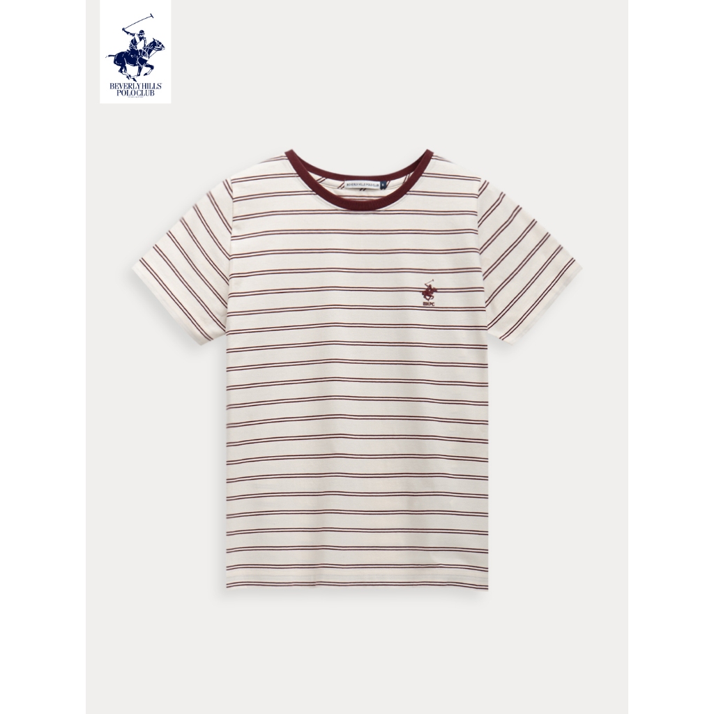 Beverly Hills Polo Club เสื้อยืดคอกลมผู้หญิง แขนสั้น รุ่น LNBC005 โลโก้ปักม้า
